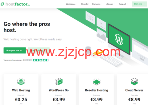 HostFactor：德国 vps，1 核/0.5GB/10 GB NVMe/1 TB/1Gbps 带宽，€1.66/月