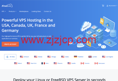 inetWS：全场 VPS 7.5 折特惠，$3 / 月起，美 / 德 / 法 / 英 / 加等 14 大机房可选