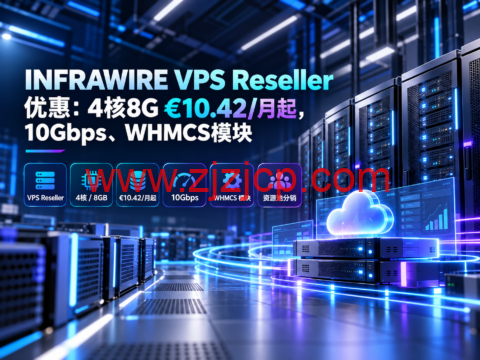 INFRAWIRE VPS Reseller 优惠:4核8G €10.42/月起,10Gbps、WHMCS模块-主机之家测评